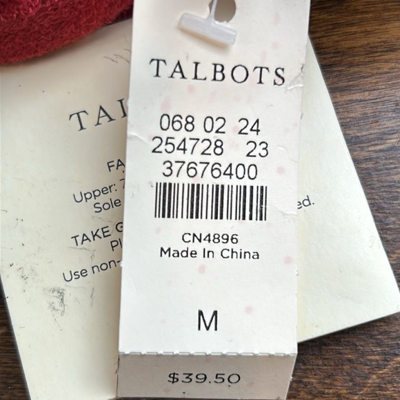 Talbots NWT Slippers Size Medium - Picture 12 of 15